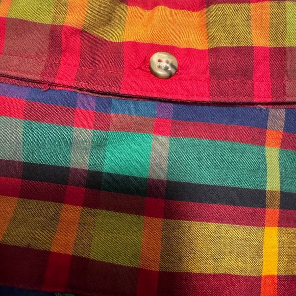 GANT Foxhunt Plaid Shirt Medium Short Sleeve Button Down Made in Korea Vintage M - Picture 6 of 8